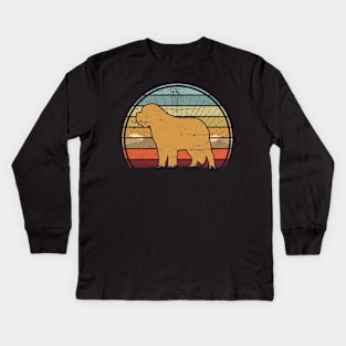 Golden Retriever Sunset Kids Long Sleeve T-Shirt